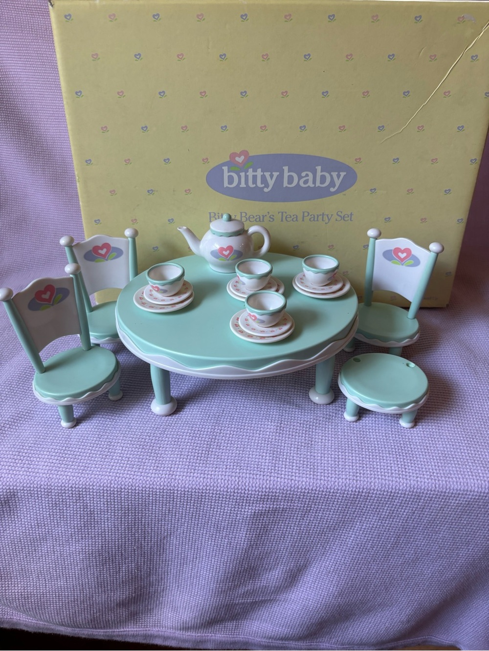 American girl BITTY BABY BEAR’s TEA PARTY SET HTF